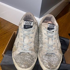 Exclusive Silver Glitter Superstar sneakers
